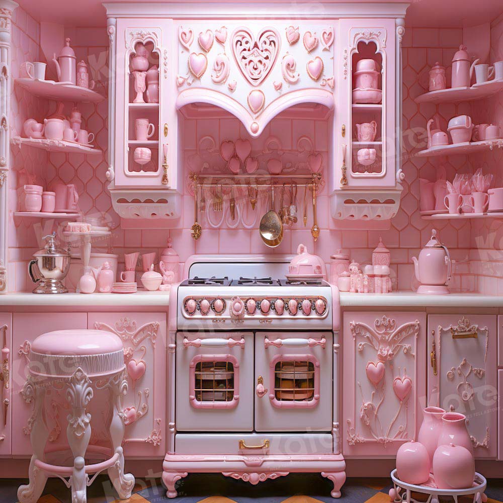 Kate Poupée Fantastique Cuisine Rose Toile de fond conçu par Emetselch