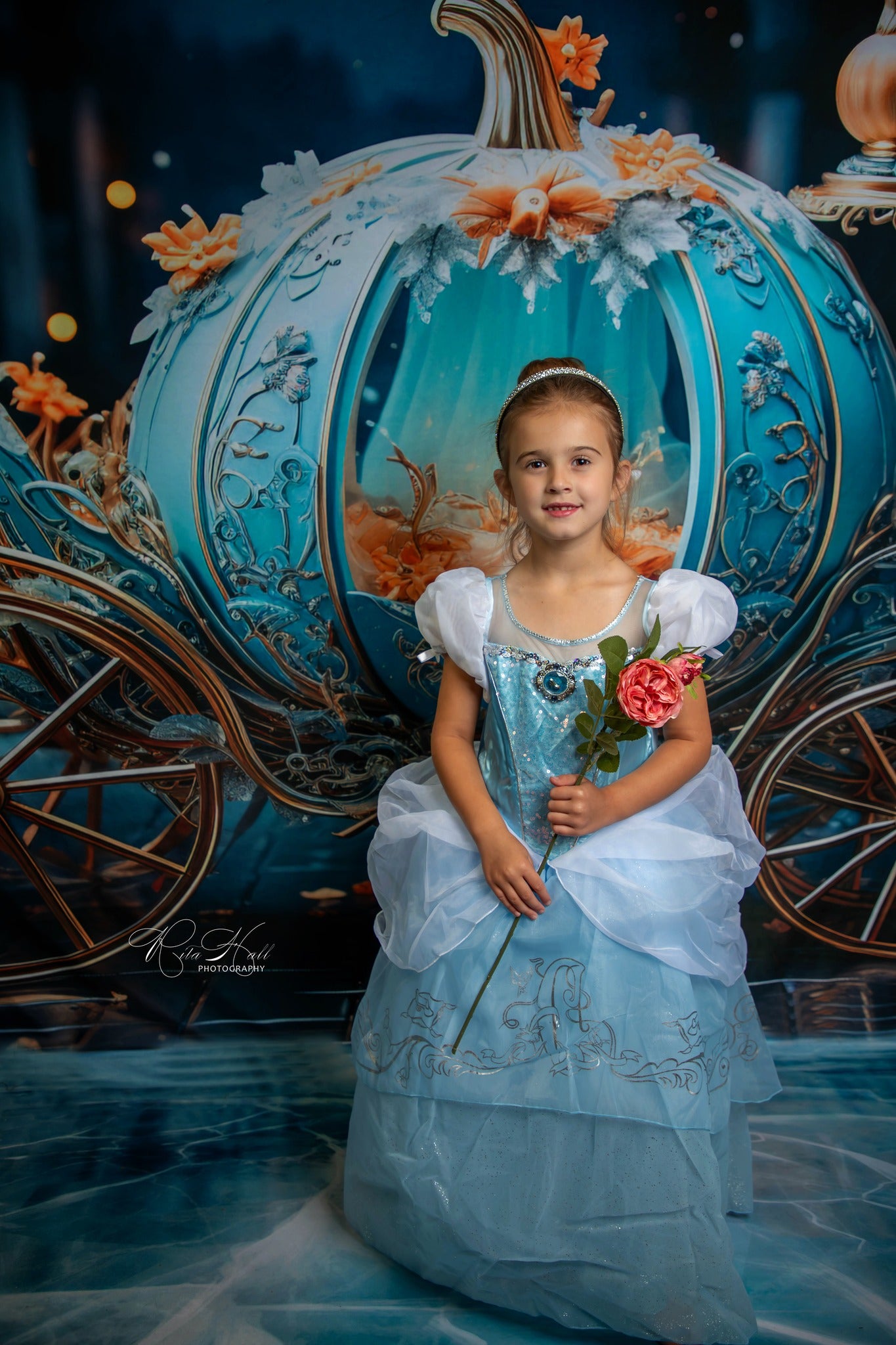 Kate Carrosse de citrouille Princesse Toile de fond Conçu par Chain Photographie - Kate Backdrop FR