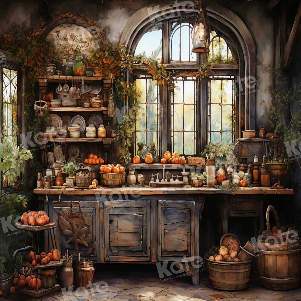 Kate Rétro Automne Cuisine peinte Toile de fond conçu par Emetselch - Kate Backdrop FR