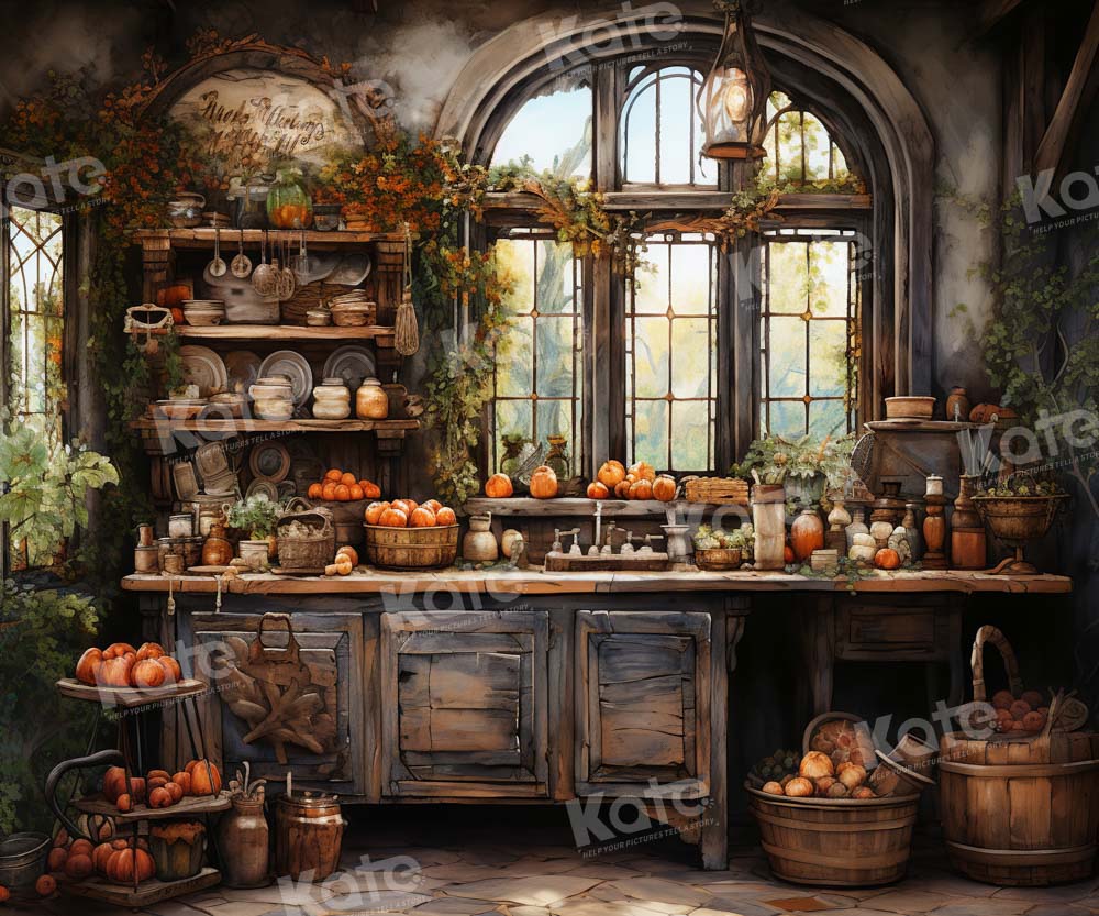 Kate Rétro Automne Cuisine peinte Toile de fond conçu par Emetselch - Kate Backdrop FR