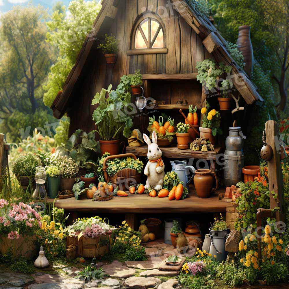Kate Maison de lapin Forêt Printemps Été Toile de fond conçu par Emetselch - Kate Backdrop FR