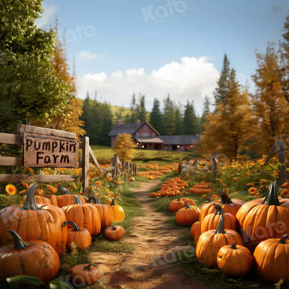 Kate Automne Ferme de citrouilles Toile de fond conçu par Emetselch