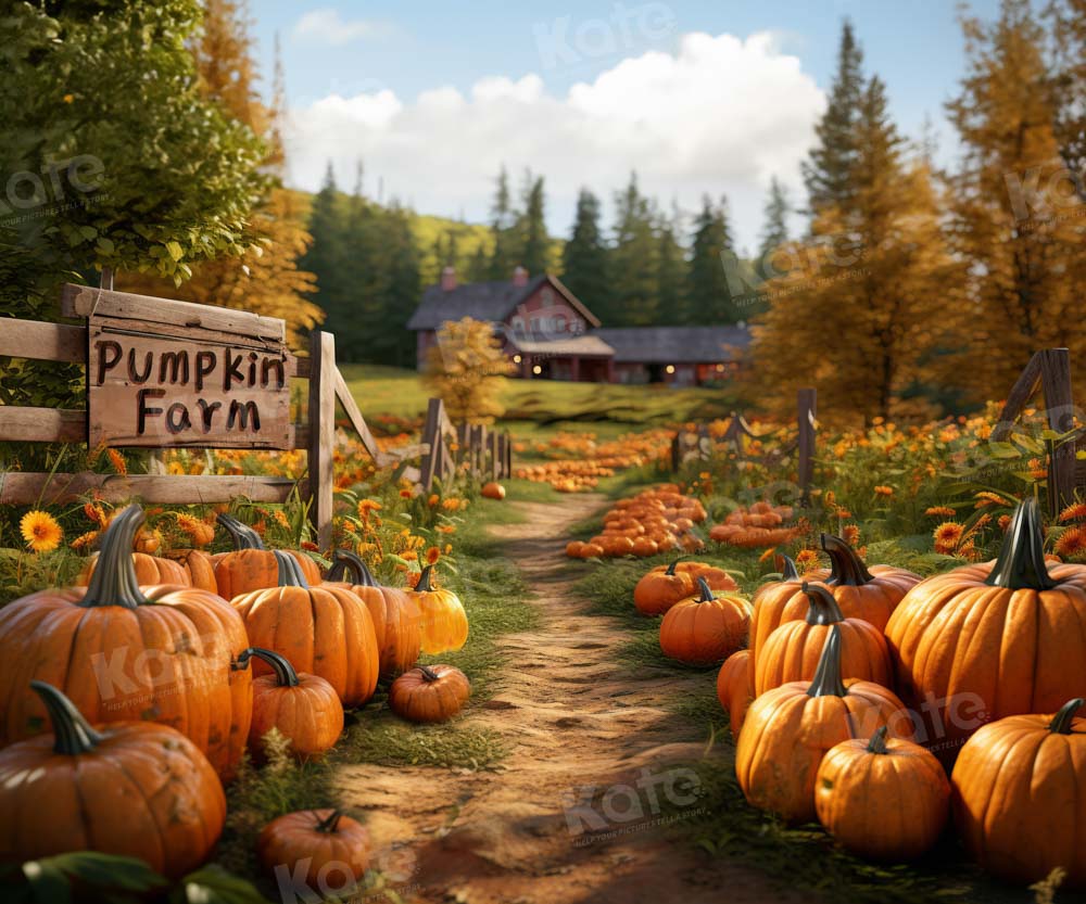 Kate Automne Ferme de citrouilles Toile de fond conçu par Emetselch - Kate Backdrop FR
