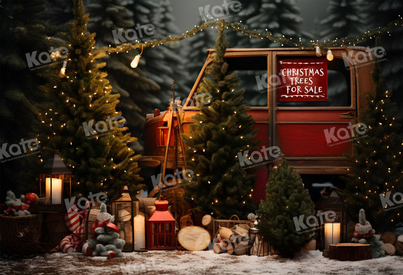 Kate Arbres de Noël à vendre Camion Toile de fond pour la photographie - Kate Backdrop FR