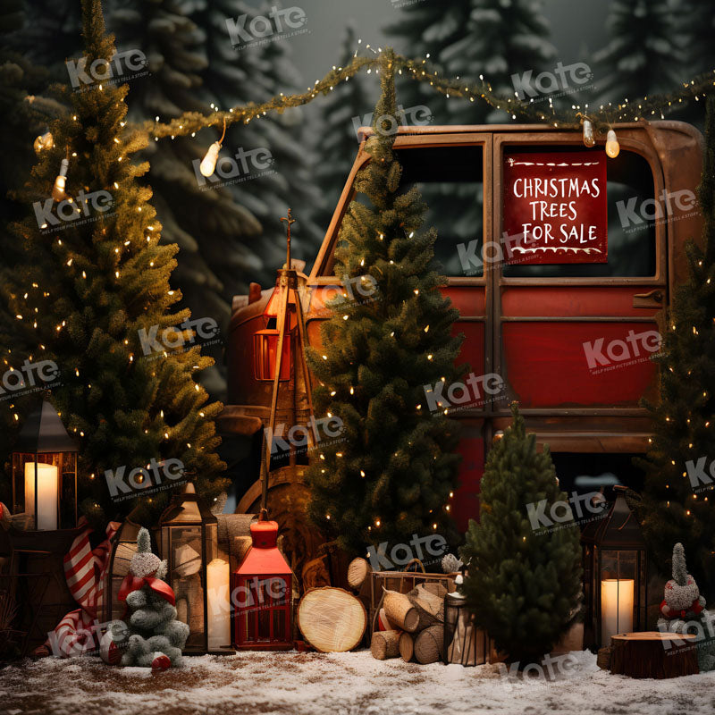 Kate Arbres de Noël à vendre Camion Toile de fond pour la photographie