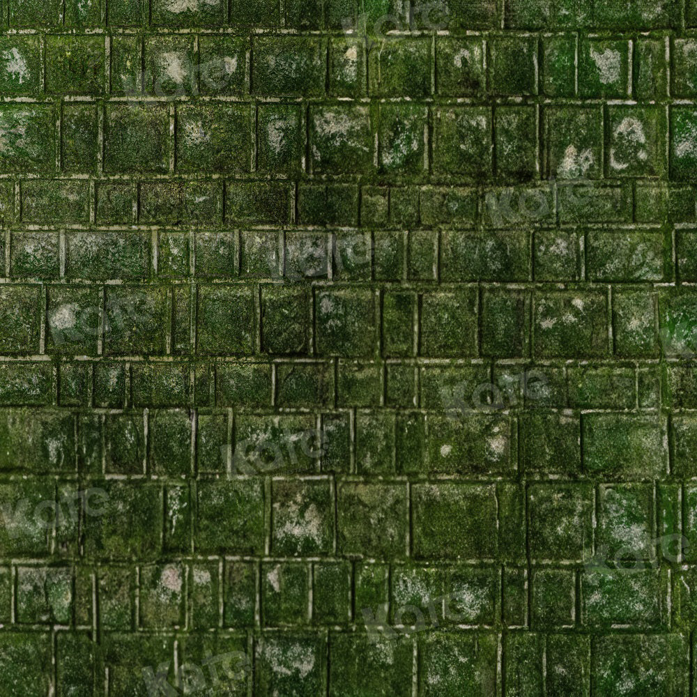 Kate Vert Mur de briques Sol Mousse Toile de fond pour la photographie - Kate Backdrop FR