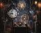 Kate Célébration Horloge Feux d'artifice Toile de fond Conçu par Happy Squirrel Design - Kate Backdrop FR
