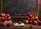 Kate Bureau des enseignants Pommes Toile de fond Conçu par Happy Squirrel Design - Kate Backdrop FR
