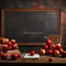 Kate Bureau des enseignants Pommes Toile de fond Conçu par Happy Squirrel Design - Kate Backdrop FR
