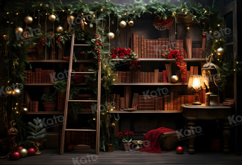 Kate Noël Étagère à livres Échelle en bois Toile de fond pour la photographie