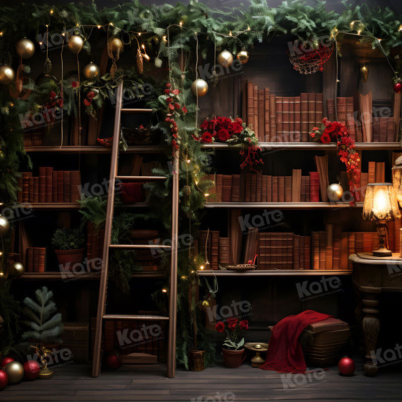 Kate Noël Étagère à livres Échelle en bois Toile de fond pour la photographie - Kate Backdrop FR