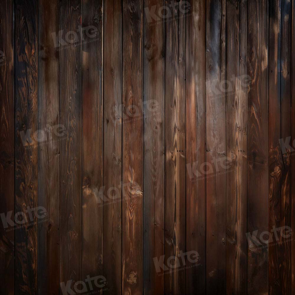 Kate Brun Bois Sol Plancher Toile de Fond Conçu par Kate Image - Kate Backdrop FR