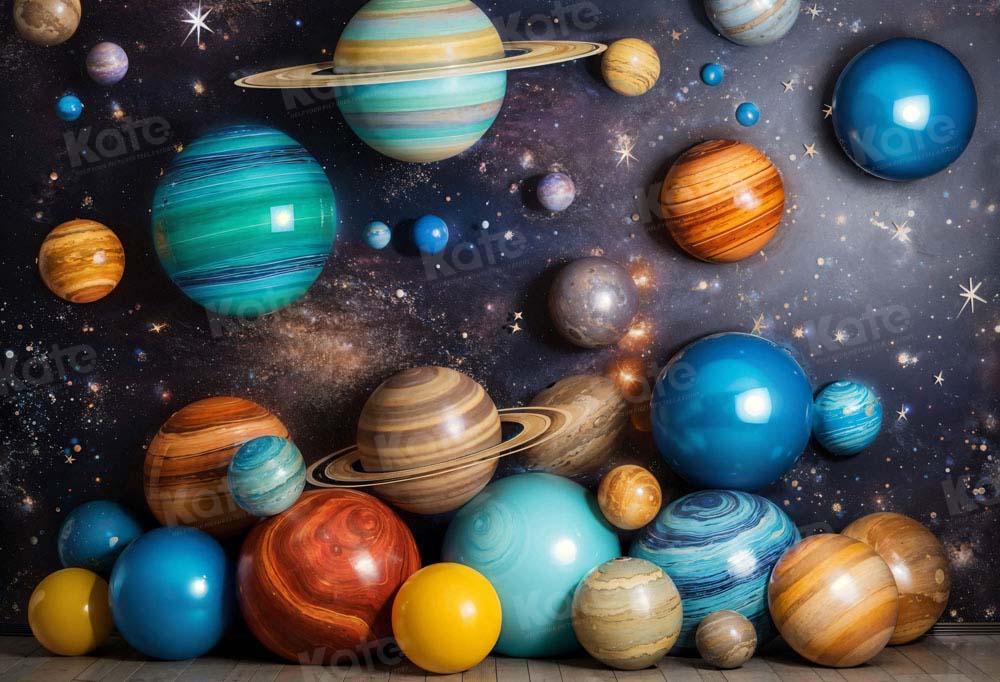 Kate Planète Galaxie Enfant Anniversaire Toile de fond conçu par Emetselch - Kate Backdrop FR