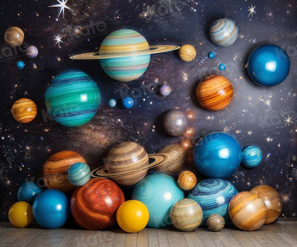 Kate Planète Galaxie Enfant Anniversaire Toile de fond conçu par Emetselch - Kate Backdrop FR