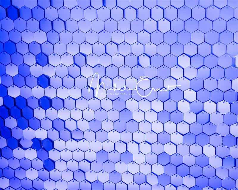 Kate Bleu Hexagones Toile de fond conçue par Michele Ernst Photographie