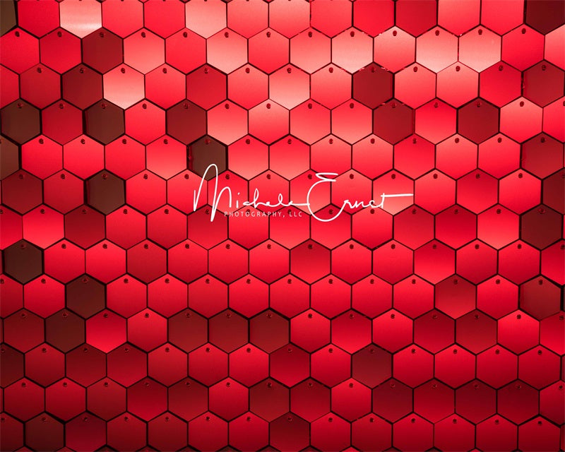 Kate Rouge Hexagones Toile de fond conçue par Michele Ernst Photographie