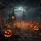 Kate Halloween Château Citrouilles Lune Toile de fond pour la photographie - Kate Backdrop FR