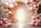 Kate Ballons Porte Mariage Beige Toile de fond pour la photographie - Kate Backdrop FR