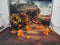 Kate Automne Vieille Maison de Citrouille Toile de fond+Terre Sol Brun Toile de fond - Kate Backdrop FR