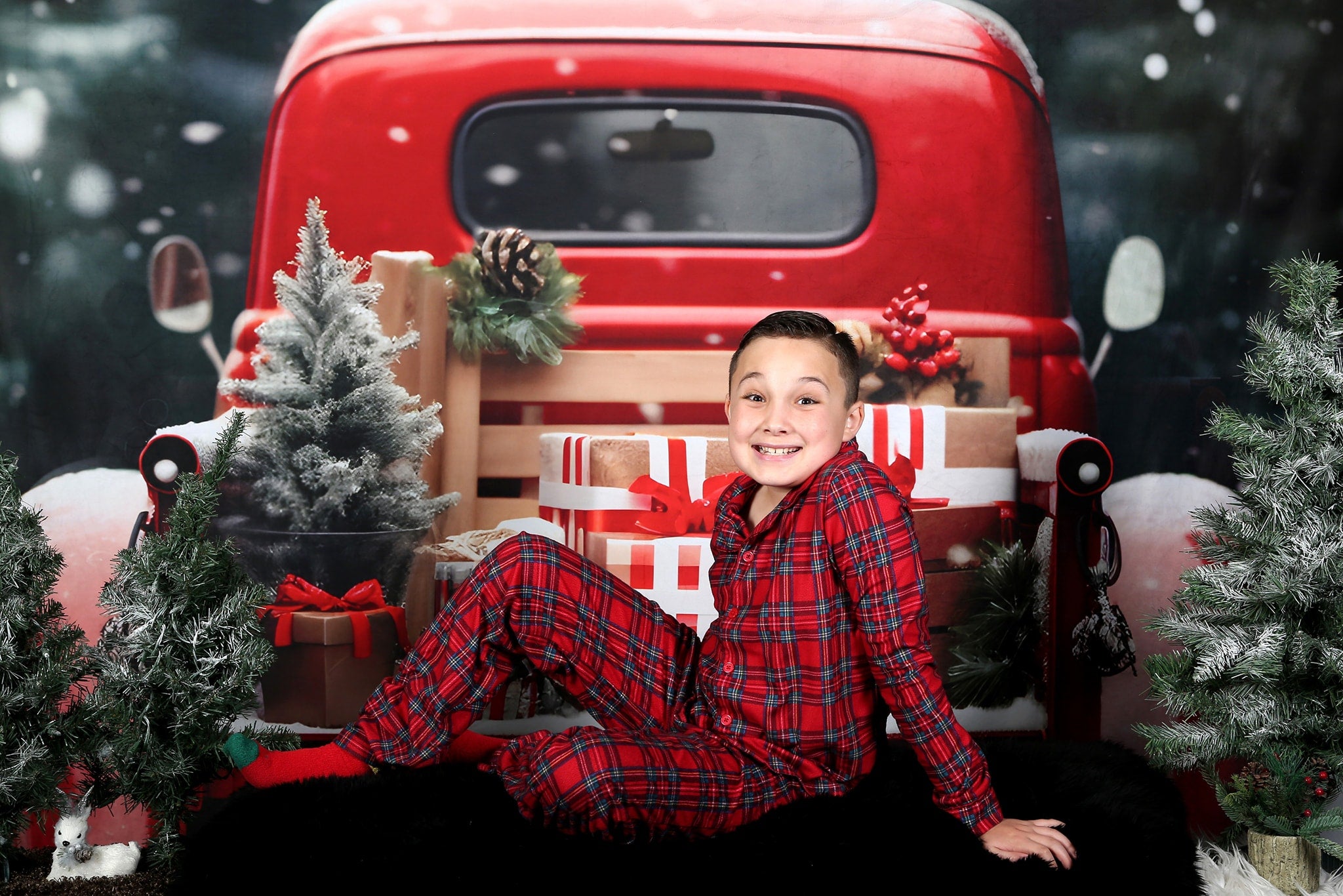 Kate Noël Extérieur Voiture rouge Cadeaux Toile de fond pour la photographie - Kate Backdrop FR