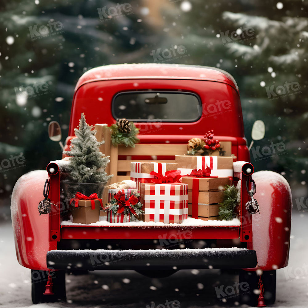 Kate Noël Extérieur Voiture rouge Cadeaux Toile de fond pour la photographie - Kate Backdrop FR