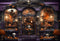 Kate Halloween Magasin Violet Squelette Toile de fond pour la photographie - Kate Backdrop FR