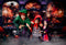 Kate Halloween Magasin Violet Squelette Toile de fond pour la photographie - Kate Backdrop FR
