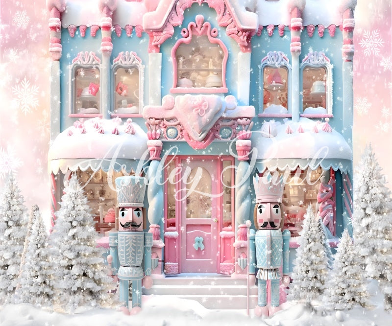 Kate Rose Noël Maison Casse-Noisette Toile de fond conçu par Ashley Paul - Kate Backdrop FR