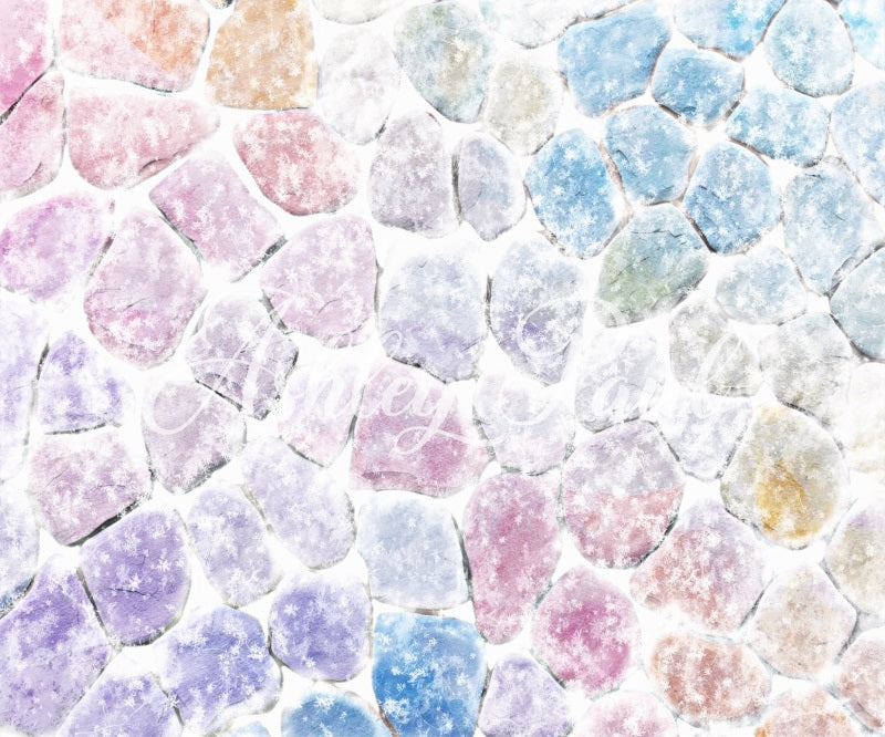 Kate Hiver Pavé coloré Neige Toile de fond conçu par Ashley Paul - Kate Backdrop FR