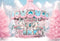 Kate Noël Blanc et Rose Manège Hiver Toile de fond conçu par Ashley Paul - Kate Backdrop FR