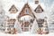 Kate Noël Hiver Maison de pain d'épice Toile de fond conçu par Ashley Paul - Kate Backdrop FR