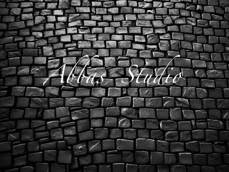 Kate Noir Pierre pavée Sol Mur Toile de fond conçue par Abbas Studio - Kate Backdrop FR