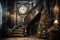 Kate Sapin de Noël Horloge Escaliers Brun Toile de fond conçu par Emetselch - Kate Backdrop FR