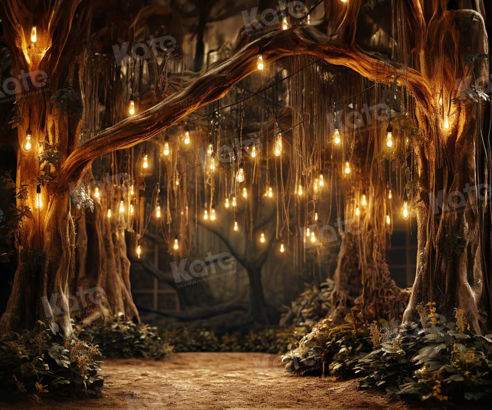 Kate Forêt Nuit Lumière Fête Toile de fond conçue par Chain Photographie