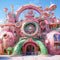 Kate Rose Enfant Château de bonbons Toile de fond conçu par Emetselch - Kate Backdrop FR