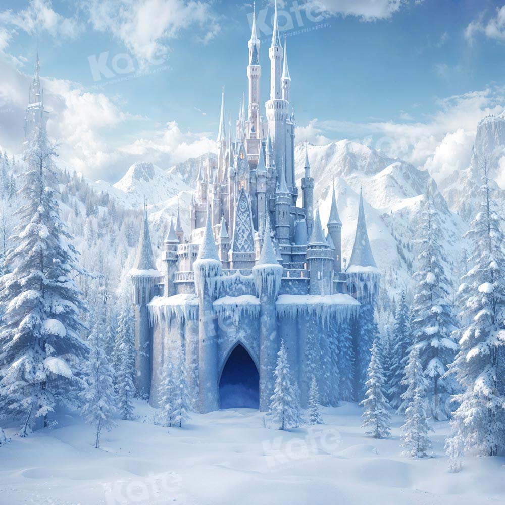 Kate Château de glace Monde givré Toile de fond conçue par Chain Photographie - Kate Backdrop FR