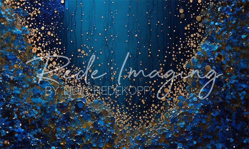 Kate Bleu Fleurs Abstrait Toile de fond conçue par Lidia Redekopp