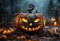 Kate Halloween Citrouille Nuit  Toile de fond Conçu par Chain Photographie - Kate Backdrop FR