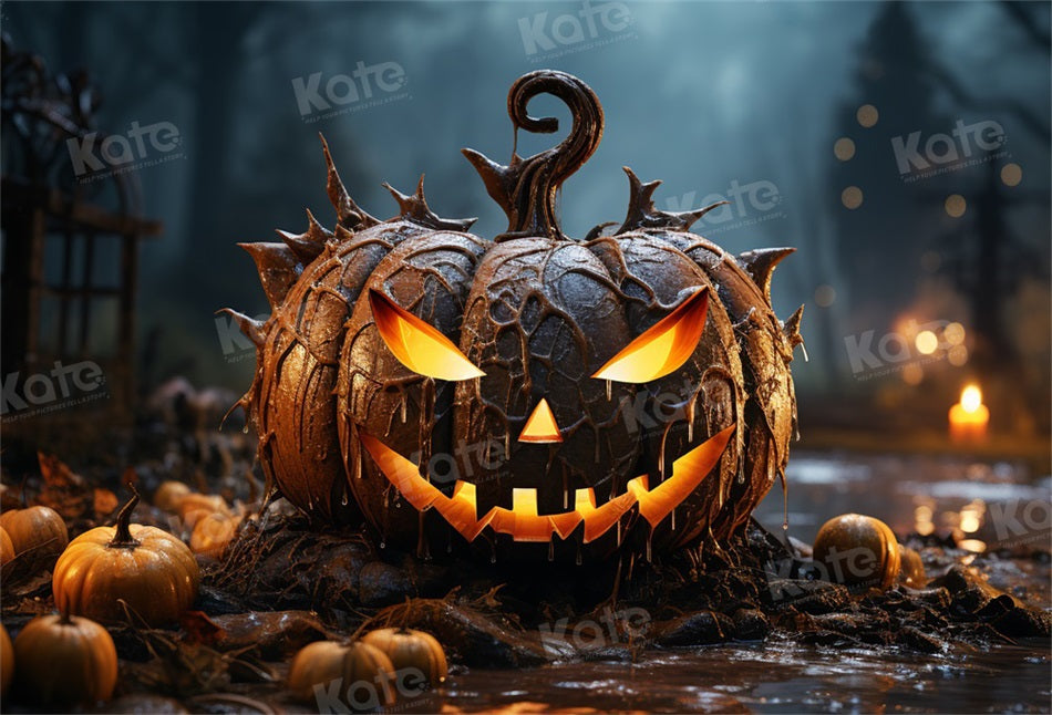 Kate Halloween Citrouille Nuit  Toile de fond Conçu par Chain Photographie
