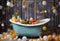 Kate Bébé Baignoire bleue Ballons Anniversaire Toile de fond pour la photographie - Kate Backdrop FR