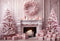 Kate Noël Rose Intérieur Mur rétro Cheminée Toile de fond conçu par Emetselch - Kate Backdrop FR