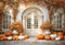 Kate Automne Citrouille Porte Blanche Toile de fond conçue par Emetselch - Kate Backdrop FR