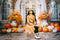 Kate Automne Citrouille Porte Blanche Toile de fond conçue par Emetselch