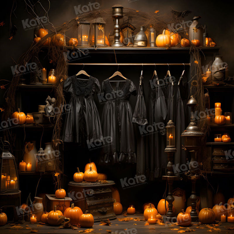 Kate Garde-robe Halloween Citrouilles Toile de fond pour la photographie