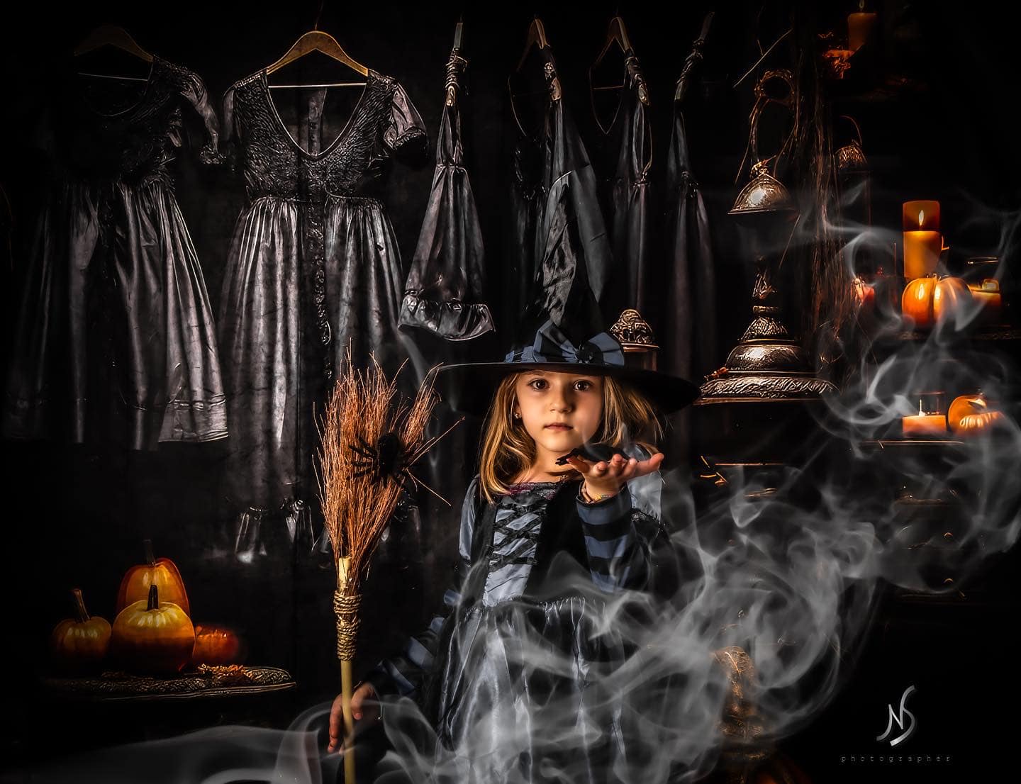 Kate Garde-robe Halloween Citrouilles Toile de fond pour la photographie