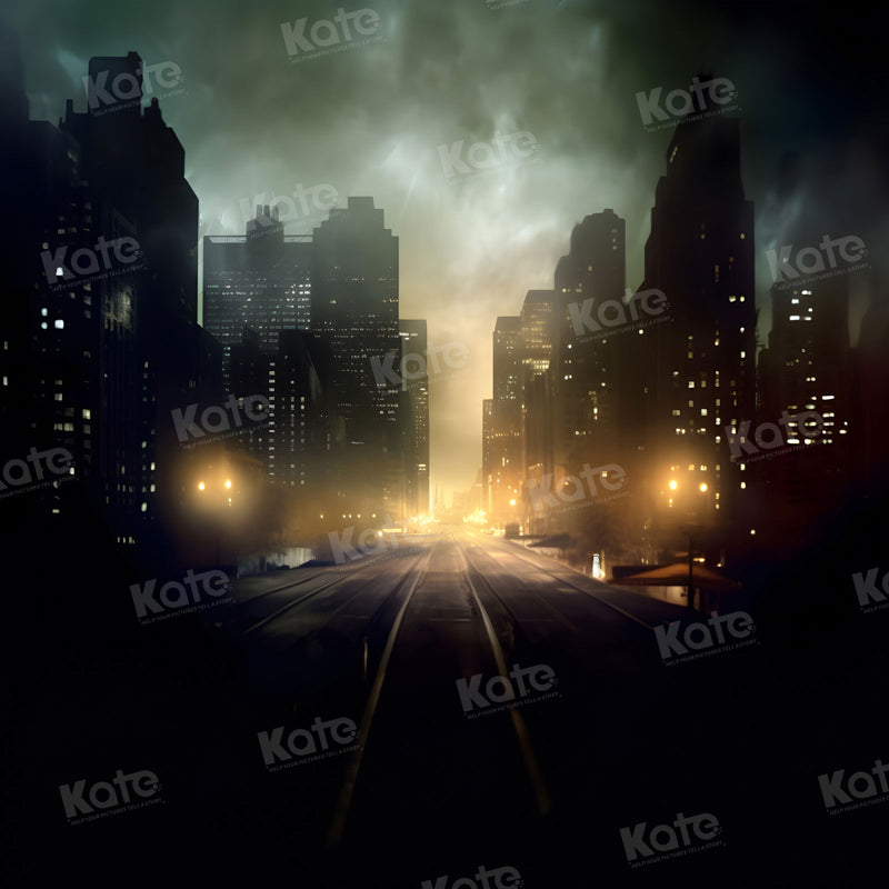 Kate Ville Route Nuit Noir Toile de fond pour la photographie