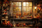 Kate Automne Feuille d'érable Fenêtre Toile de fond conçue par Emetselch - Kate Backdrop FR