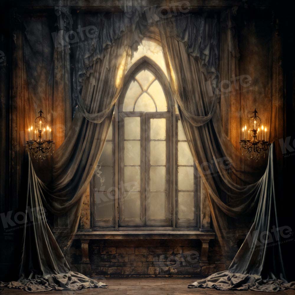 Kate Halloween Scène sombre Rideau Toile de fond conçue par Emetselch - Kate Backdrop FR