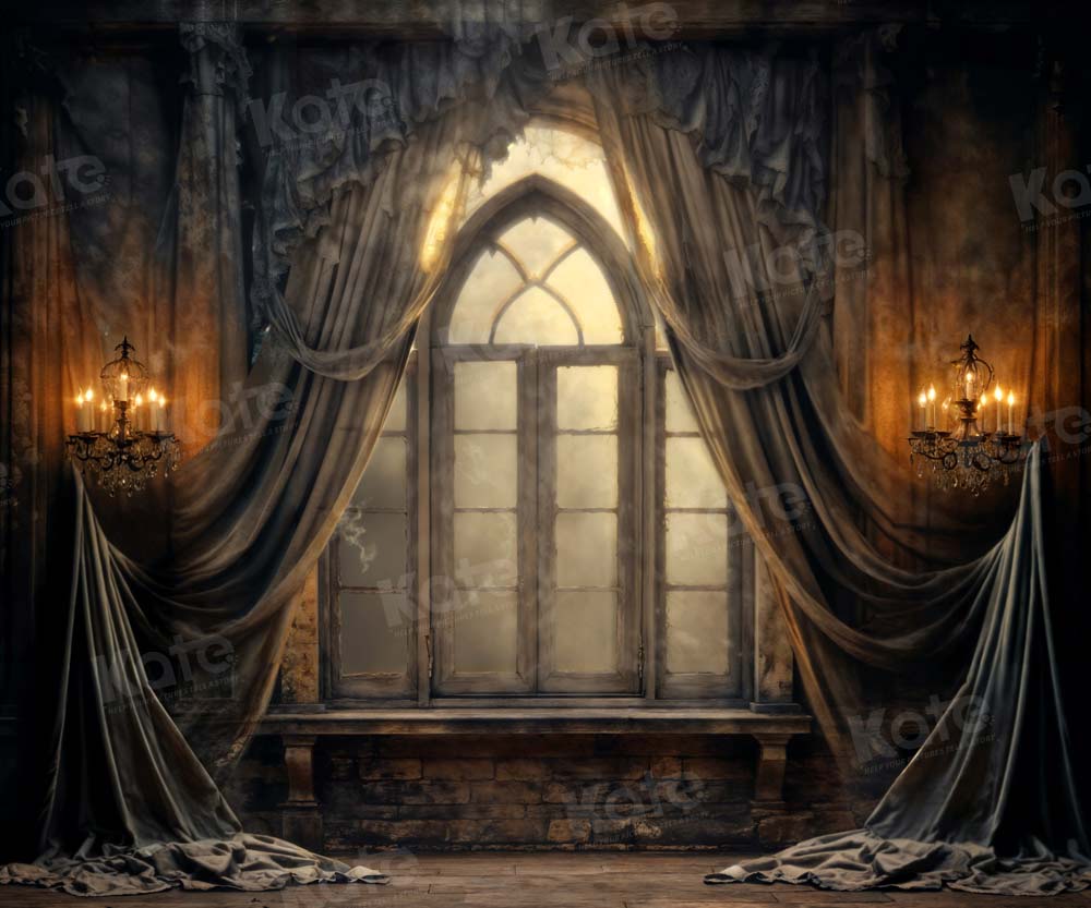 Kate Halloween Scène sombre Rideau Toile de fond conçue par Emetselch - Kate Backdrop FR
