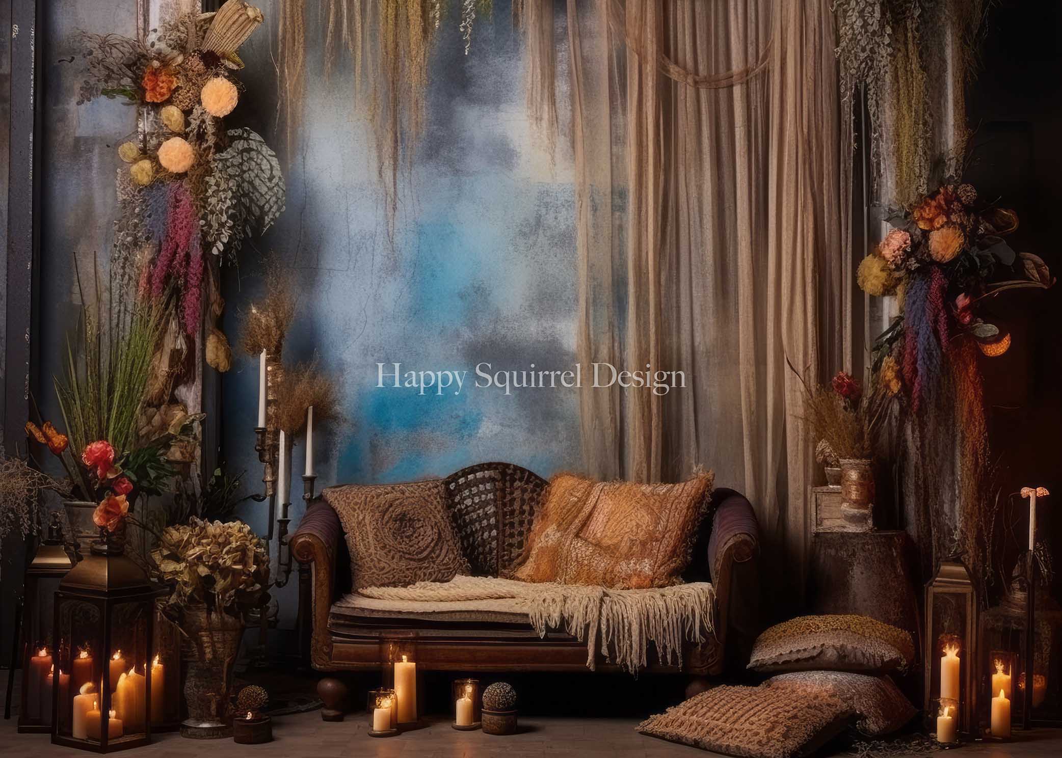 Kate Chambre Bohème Classique Toile de fond Conçu par Happy Squirrel Design